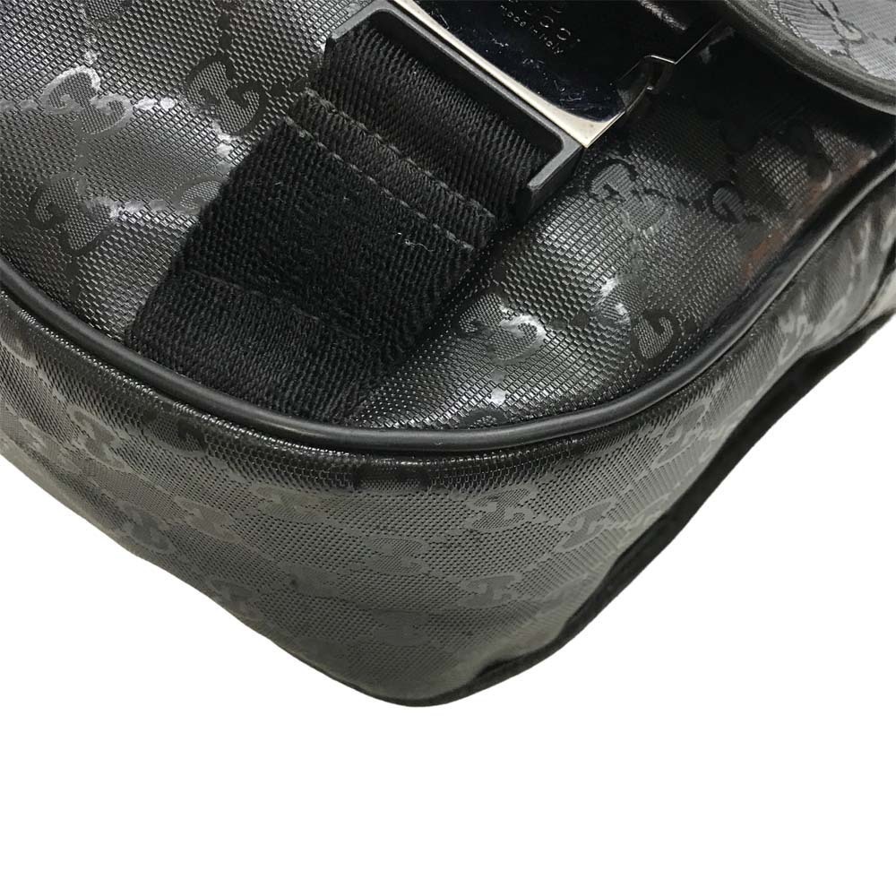 Gucci Messenger Zipper Open Pocket Bag Imprime Crossbody GG Black - Picture 6 of 10